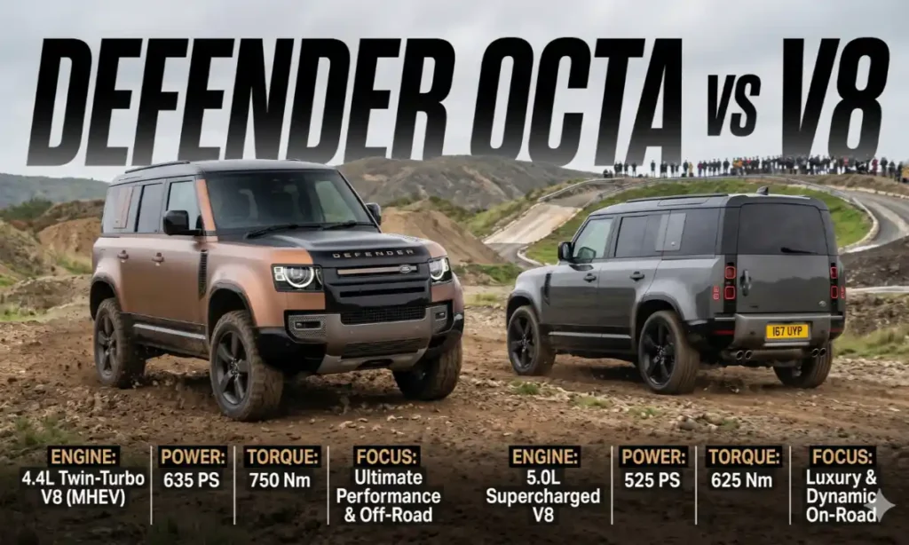 Defender Octa vs V8